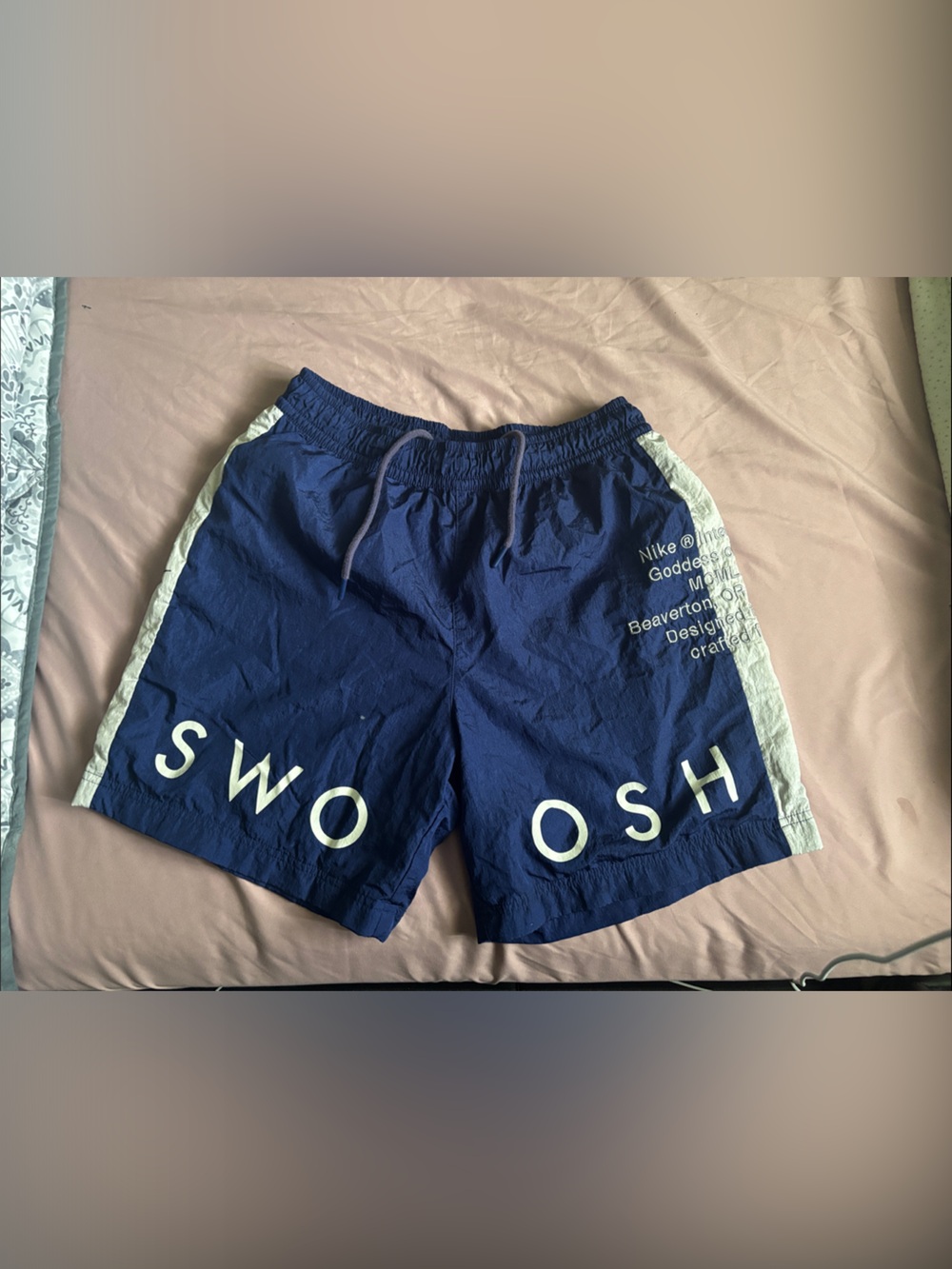 Tory Burch Navy and White Men's Swim Shorts
